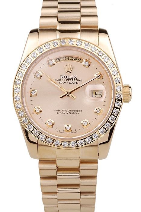 rolex day-date 18k yellow gold plated stainless steel|rolex 18 ct yellow gold.